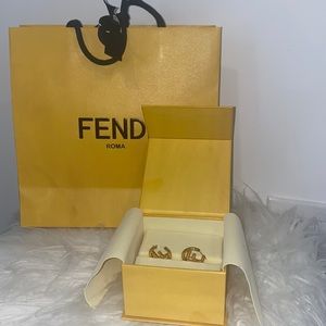 Fendi FF small hoop earrings